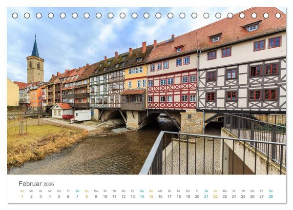 Produktbild: Erfurt - Stadt der T&uuml;rme (Tischkalender 2026 DIN A5 quer), CALVENDO Monatskalender