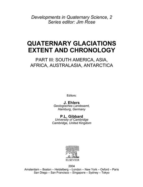 Produktbild: Quaternary Glaciations - Extent and Chronology