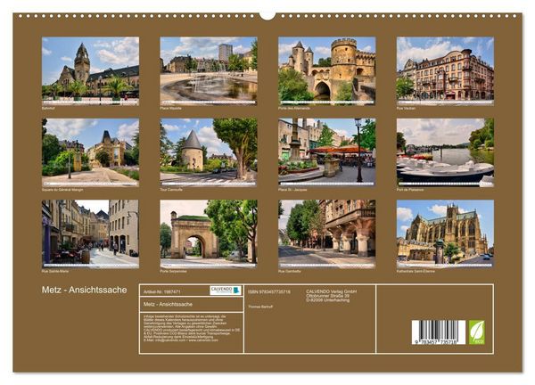 Produktbild: Metz - Ansichtssache (hochwertiger Premium Wandkalender 2026 DIN A2 quer), Kunstdruck in Hochglanz
