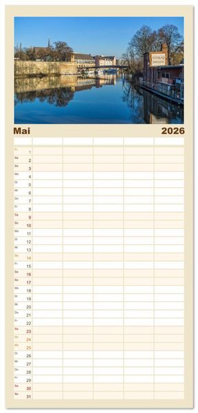 Produktbild: Familienplaner 2026 - Kassel - wundersch&ouml;ne Stadt in Nordhessen mit 5 Spalten (Wandkalender, 21 x 45 cm) CALVENDO