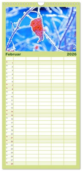 Produktbild: Familienplaner 2026 - Die Sch&ouml;nheit der Jahreszeiten, Sehnsucht nach Farbe und Leichtigkeit mit 5 Spalten (Wandkalender, 21 x 45 cm) CALVENDO