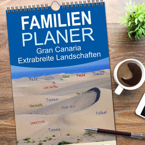 Produktbild: Familienplaner 2026 - Gran Canaria - Extrabreite Landschaften mit 5 Spalten (Wandkalender, 21 x 45 cm) CALVENDO