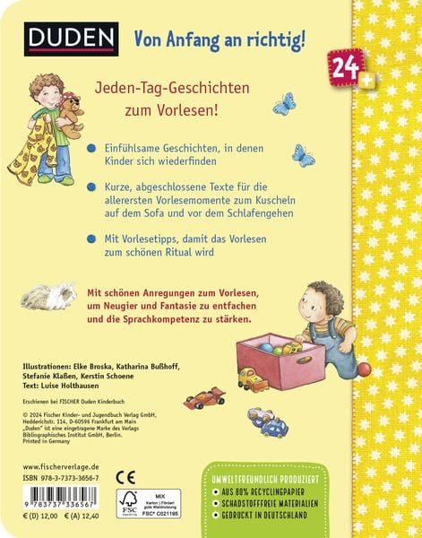 Produktbild: Duden 24+: Unsere sch&ouml;nste Geschichtenzeit. Kuschel, Schauen, Vorlesen!