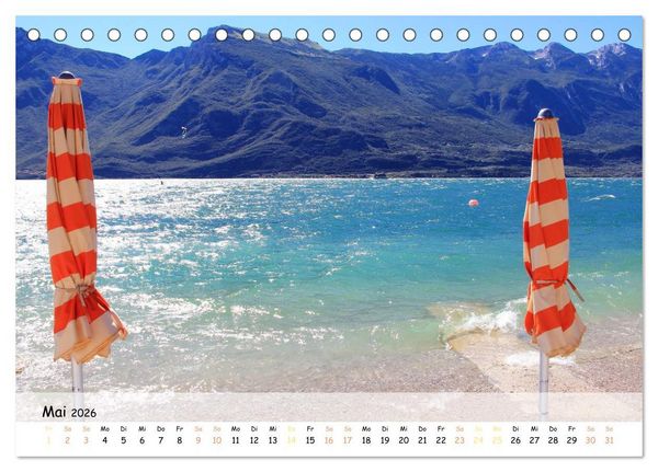 Produktbild: N&ouml;rdlicher Gardasee - Die Regionen um Limone und Malcesine (Tischkalender 2026 DIN A5 quer), CALVENDO Monatskalender