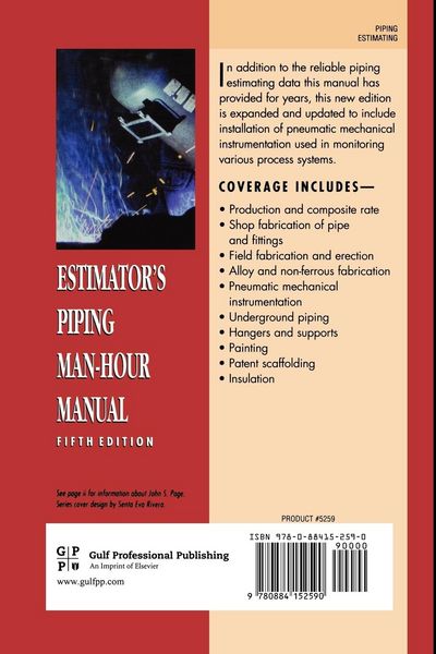 Produktbild: Estimator's Piping Man-Hour Manual