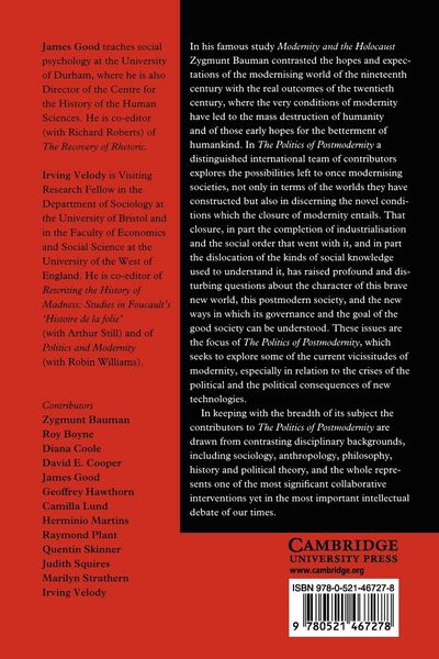 Produktbild: The Politics of Postmodernity