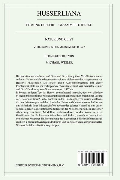 Produktbild: Natur und Geist