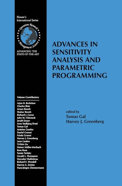 Produktbild: Advances in Sensitivity Analysis and Parametric Programming