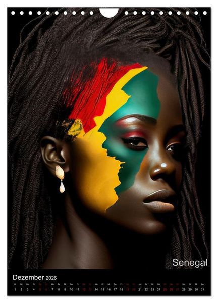 Produktbild: Afrikanische Sch&ouml;nheiten (Wandkalender 2026 DIN A4 hoch), CALVENDO Monatskalender