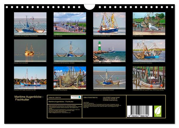 Produktbild: Maritime Augenblicke - Fischkutter (Wandkalender 2026 DIN A4 quer), CALVENDO Monatskalender