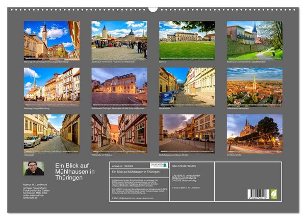 Produktbild: Ein Blick auf M&uuml;hlhausen in Th&uuml;ringen (Wandkalender 2026 DIN A2 quer), CALVENDO Monatskalender