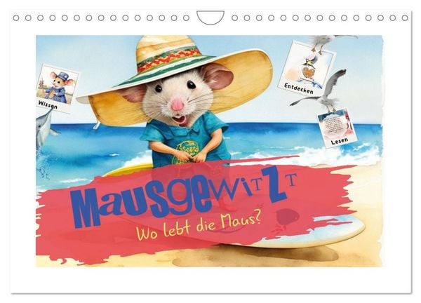Produktbild: Mausgewitzt - Wo lebt die Maus? (Wandkalender 2026 DIN A4 quer), CALVENDO Monatskalender