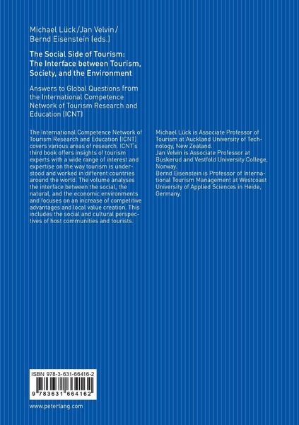 Produktbild: The Social Side of Tourism: The Interface between Tourism, Society, and the Environment