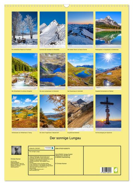 Produktbild: Der sonnige Lungau (Wandkalender 2026 DIN A2 hoch), CALVENDO Monatskalender