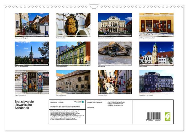 Produktbild: Bratislava die slowakische Sch&ouml;nheit (Wandkalender 2026 DIN A3 quer), CALVENDO Monatskalender
