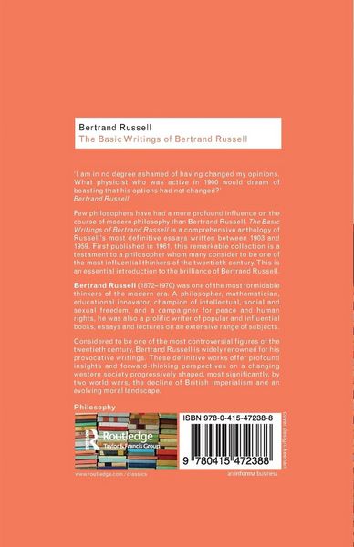 Produktbild: The Basic Writings of Bertrand Russell
