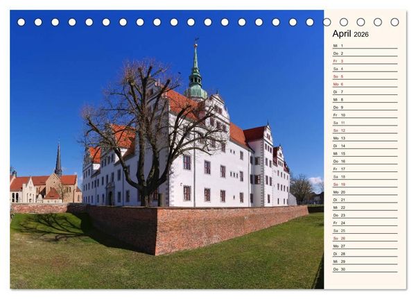 Produktbild: Schl&ouml;sser der Niederlausitz (Tischkalender 2026 DIN A5 quer), CALVENDO Monatskalender