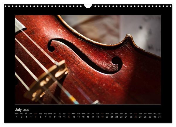 Produktbild: A violin only (Wall Calendar 2026 DIN A3 landscape), CALVENDO 12 Month Wall Calendar