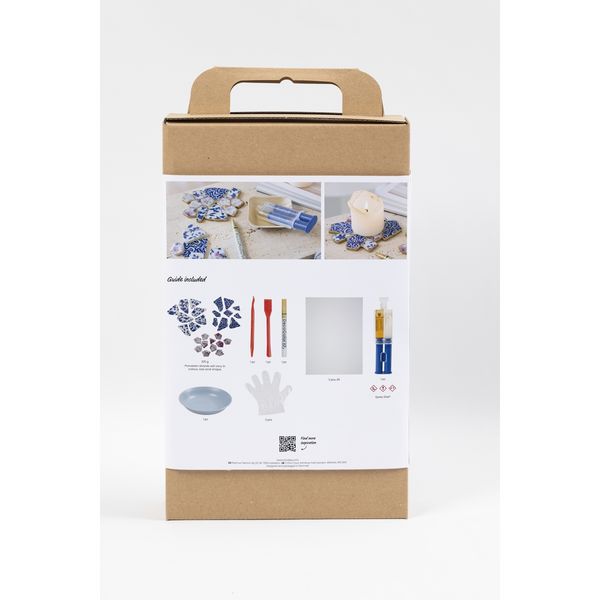 Produktbild: Creativ Company Kreativ Set Kintsugi, Untersetzer, Blau, Gold, Rosa, Wei&szlig;