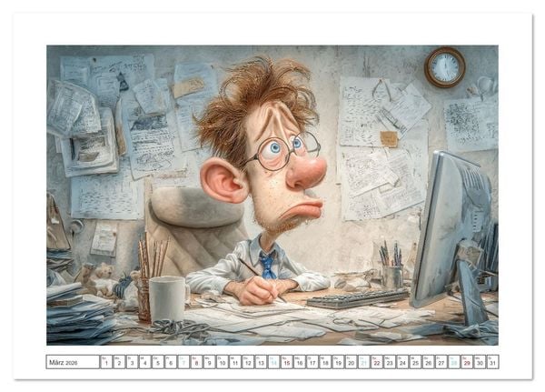 Produktbild: Pause ist, wenn der Drucker druckt (Tischkalender 2026 DIN A5 quer), CALVENDO Monatskalender