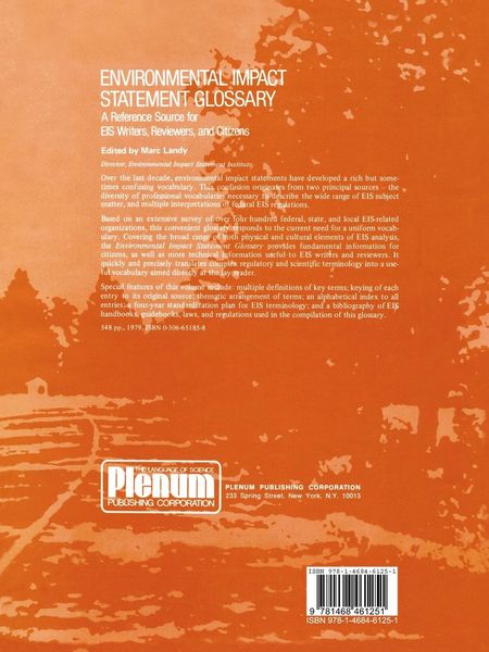 Produktbild: Environmental Impact Statement Directory