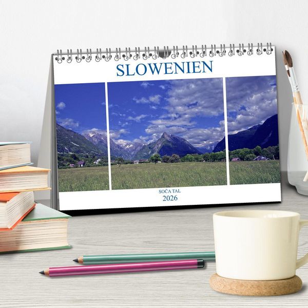 Produktbild: Slowenien - Soca Tal (Tischkalender 2026 DIN A5 quer), CALVENDO Monatskalender