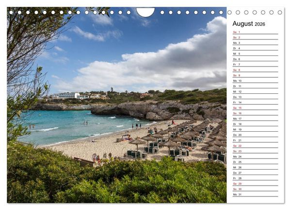 Produktbild: Mallorca - Str&auml;nde im S&uuml;dosten (Wandkalender 2026 DIN A4 quer), CALVENDO Monatskalender