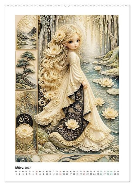 Produktbild: Stella im Reich der Mondbl&uuml;ten (hochwertiger Premium Wandkalender 2027 DIN A2 hoch), Kunstdruck in Hochglanz