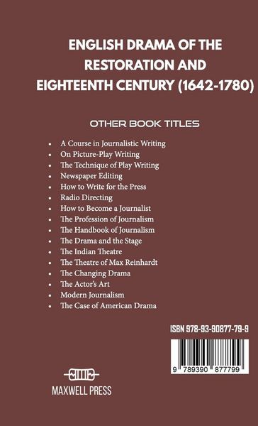 Produktbild: English Drama of the Restoration and Eighteenth Century (1642 - 1780)