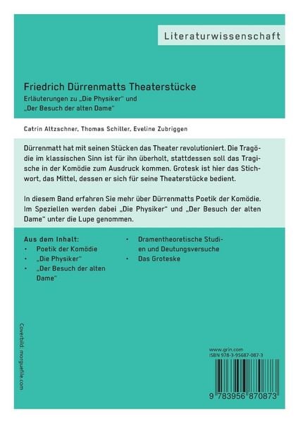 Produktbild: Friedrich D&uuml;rrenmatts Theaterst&uuml;cke. Erl&auml;uterungen zu "Die Physiker" und "Der Besuch der alten Dame"