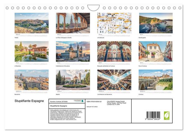 Produktbild: Stup&eacute;fiante Espagne (Calendrier mural 2026 DIN A4 vertical), CALVENDO calendrier mensuel