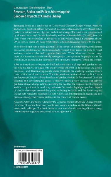 Produktbild: Research, Action and Policy: Addressing the Gendered Impacts of Climate Change