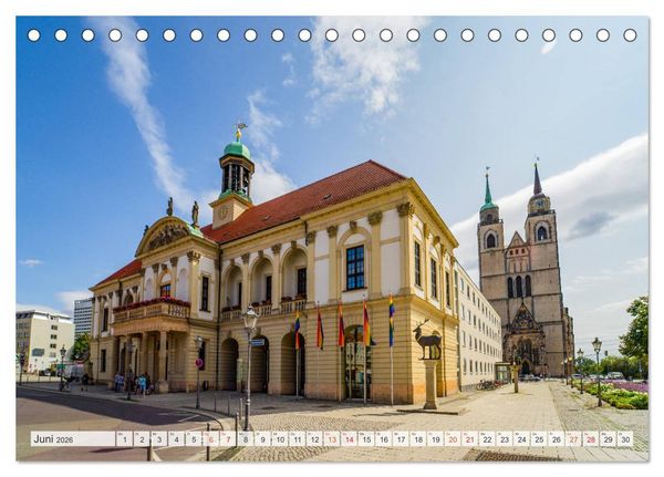 Produktbild: Magdeburg Impressionen (Tischkalender 2026 DIN A5 quer), CALVENDO Monatskalender