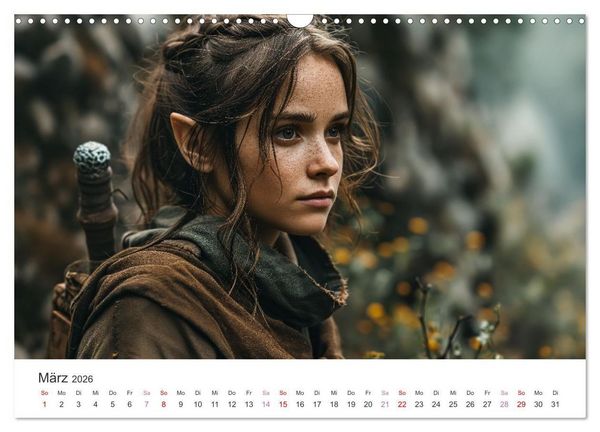 Produktbild: Von Elfen, Drachen und Zauberern - Ein Blick in fantastische Welten (Wandkalender 2026 DIN A3 quer), CALVENDO Monatskalender