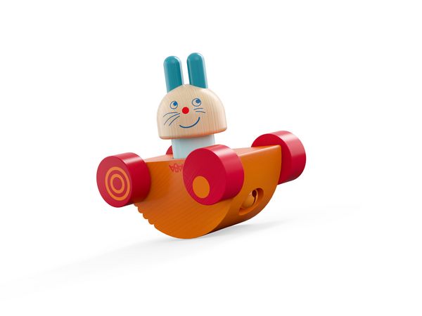 Produktbild: HABA 2012240001 - Rabbit Racer, Entdeckerfahrzeug Hasen-Flitzer 2in1, Spielzeug-Auto