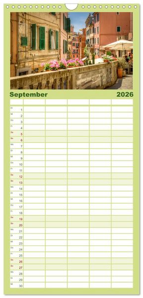 Produktbild: Familienplaner 2026 - Italienische Riviera Cinque Terre mit 5 Spalten (Wandkalender, 21 x 45 cm) CALVENDO