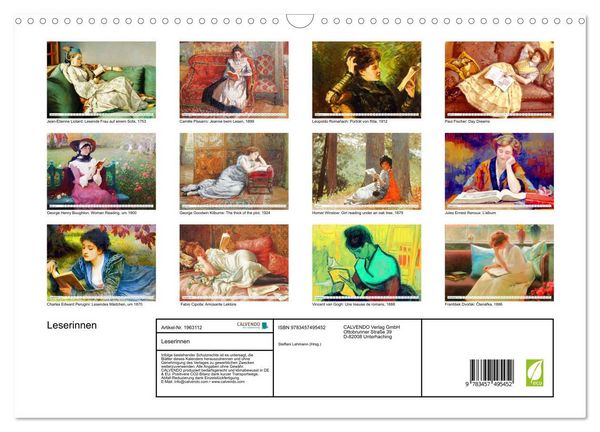 Produktbild: Leserinnen (Wandkalender 2026 DIN A3 quer), CALVENDO Monatskalender