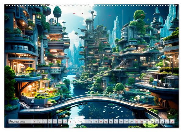 Produktbild: KI UND METAVERSE Algorithmen sowie virtuelle Realit&auml;t (hochwertiger Premium Wandkalender 2026 DIN A2 quer), Kunstdruck in Hochglanz