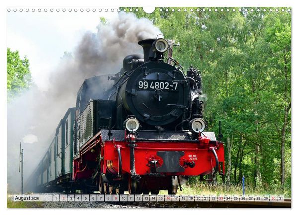 Produktbild: Mit Dampf &uuml;ber die Insel R&uuml;gen (Wandkalender 2026 DIN A3 quer), CALVENDO Monatskalender