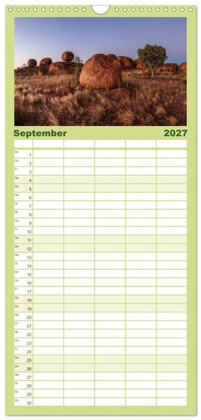 Produktbild: Familienplaner 2027 - Wunder Natur II mit 5 Spalten (Wandkalender, 21 x 45 cm) CALVENDO
