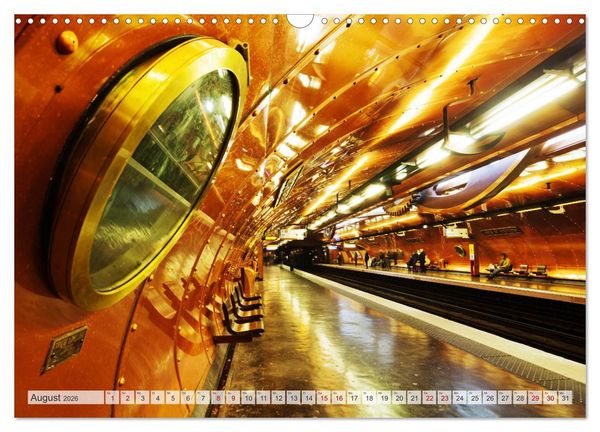 Produktbild: U-Bahn - Szenen an U-Bahnstationen in Europa und New York (Wandkalender 2026 DIN A3 quer), CALVENDO Monatskalender