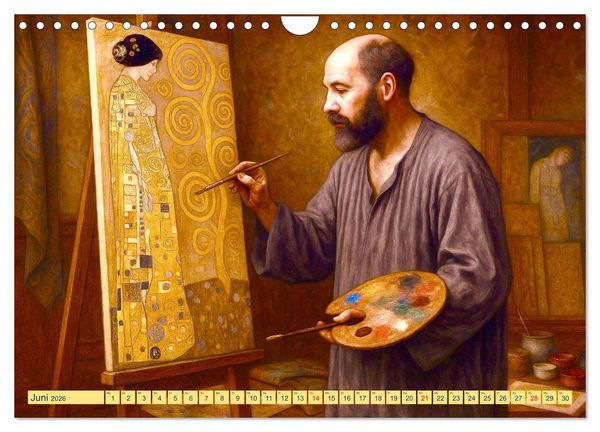 Produktbild: Gustav Klimt. Sein Leben, seine Kunstwerke (Wandkalender 2026 DIN A4 quer), CALVENDO Monatskalender