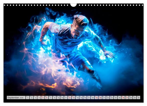 Produktbild: FOOTBALL FEVER Dynamic scenes (Wall Calendar 2026 DIN A3 landscape), CALVENDO 12 Month Wall Calendar