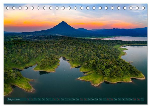Produktbild: Tropenparadies zwischen Ozeanen Costa Rica (Tischkalender 2026 DIN A5 quer), CALVENDO Monatskalender