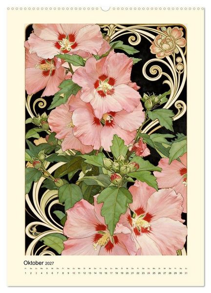Produktbild: Bl&uuml;ten im reinsten Jugenstil (hochwertiger Premium Wandkalender 2027 DIN A2 hoch), Kunstdruck in Hochglanz