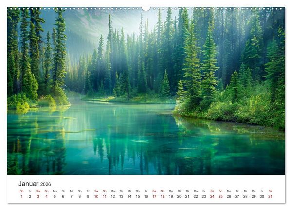 Produktbild: Die Seele Alaskas - Gew&auml;sser des Nordens (Wandkalender 2026 DIN A2 quer), CALVENDO Monatskalender