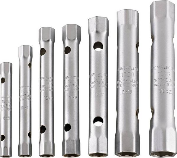 Produktbild: Stahlwille 10750/7 ROHRSTECKSCHLUESSEL-SATZ 96431202 Doppelsteckschl&uuml;ssel