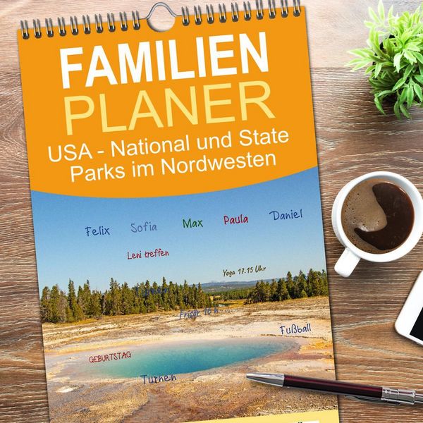 Produktbild: Familienplaner 2026 - USA - National und State Parks im Nordwesten mit 5 Spalten (Wandkalender, 21 x 45 cm) CALVENDO