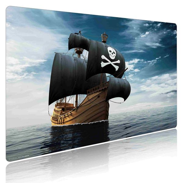 Produktbild: Cover-your-desk Schreibtischunterlage f&uuml;r Kinder und Erwachsene Piratenschiff, aus hochwertigem Vinyl , 60 x 40 cm