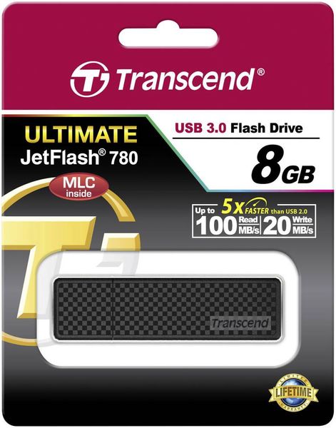 Produktbild: Transcend JetFlash&reg; 780 USB-Stick 8 GB Schwarz TS8GJF780 USB-A (USB 3.2 Gen 1)